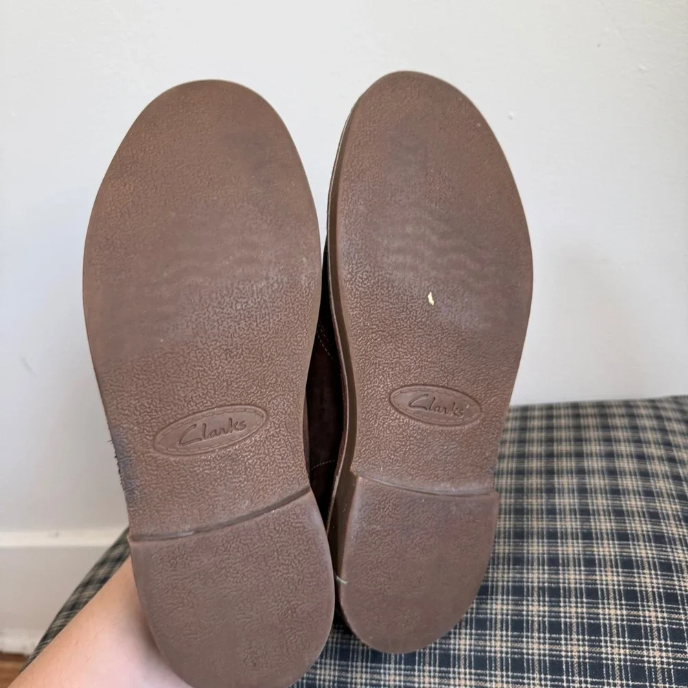 Clarks Bushacre 2 Leather Chukka Desert Boot Size 8.5‎ Dark Brown